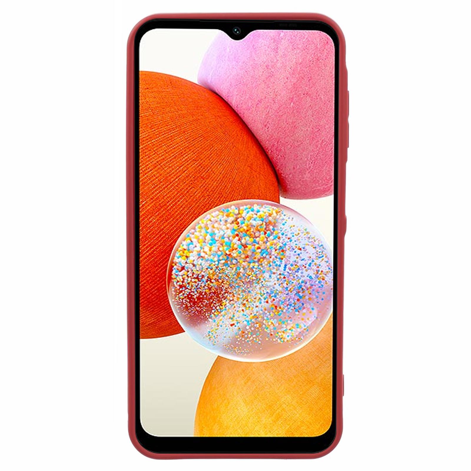 

For Samsung Galaxy A15 5G Case Straight Edge Precise Cutout TPU Cover Red