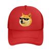 Doge Shiba Inu Meme Sunglasses Graph Mesh Baseball Cap For Womens Unisex FeUnisex Beach Dad Hat Hip Hop
