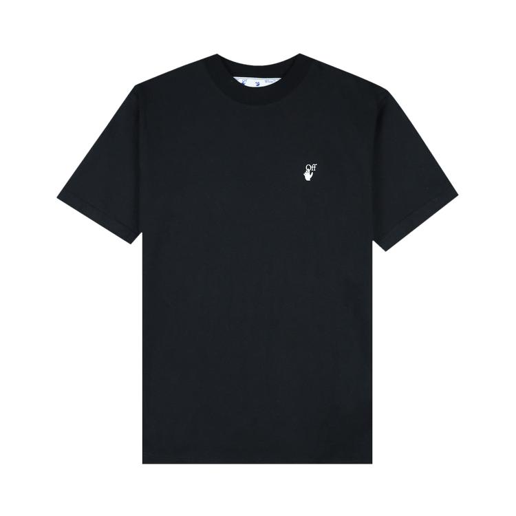 

Off-White Flock Arrow Casual Tee Black/Green Women Tops OWAA049E20JER0091055 S