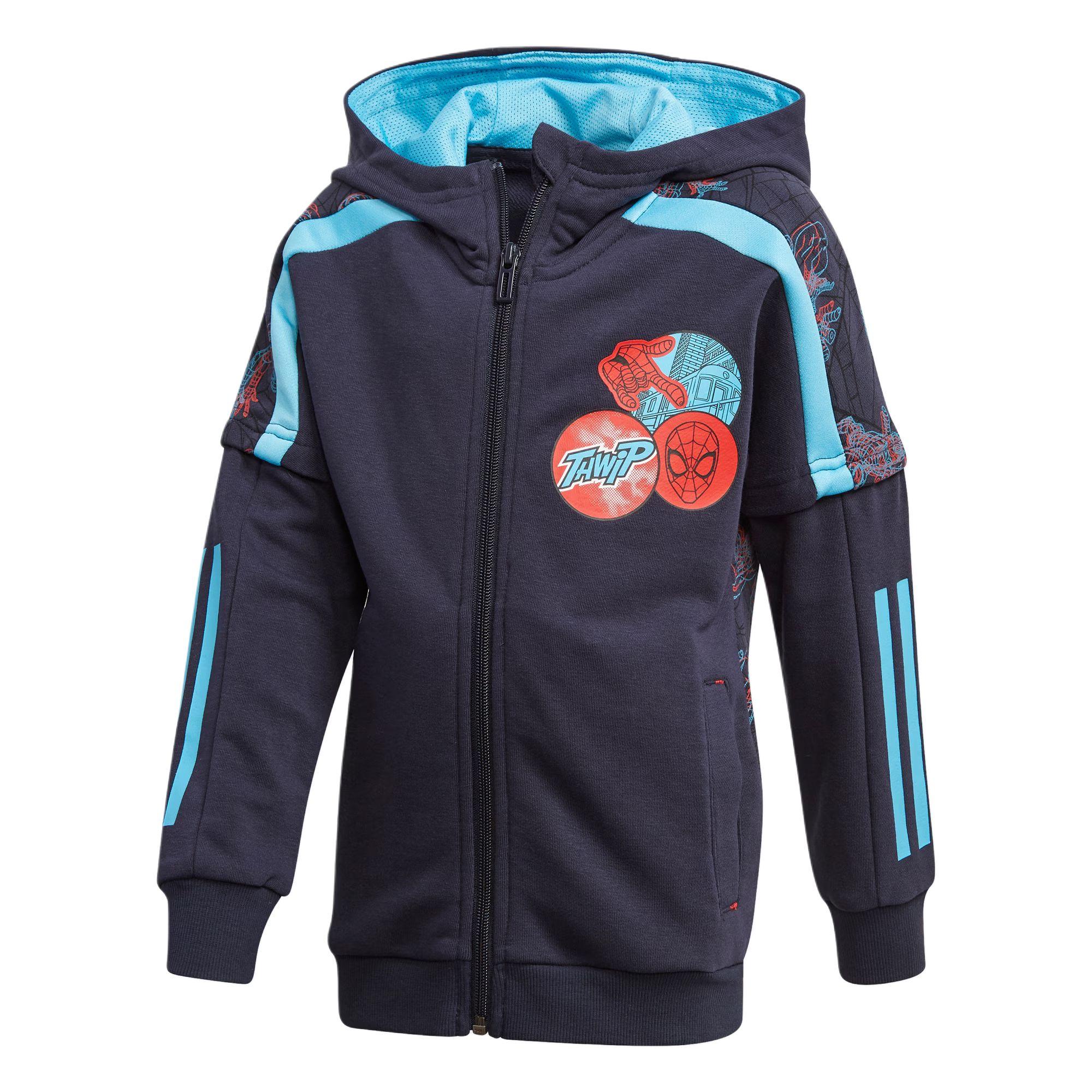 

Adidas x MARVEL/, Jacket Legend Ink/Light Aqua Blue/Joy Reserve Red Kids GD3721 110