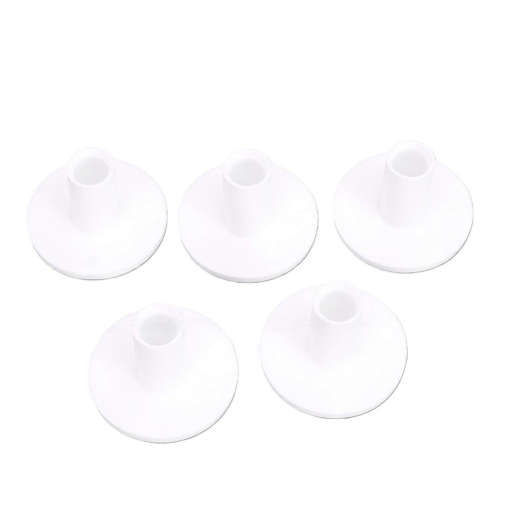 5 Pcs Rubber Tees for Driving Range Mats 90 Degree Bendable Practice Mat Tees with Stable Wide Base White 1.38in