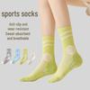 2025 Women's Mid-Calf Non-Slip Sports Socks – Tennis, Badminton & Running with Towel Bottom.