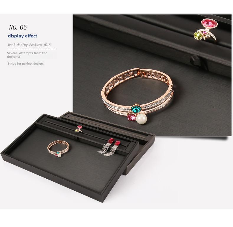 Digu PU Leather Jewelry Display Tray for Rings and Bracelets