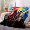 Custom Name Deadpool Armor Flannel Blanket Throw Blanket Soft Warm Sofa Bed Decor Unique Gift