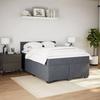 Maison Exclusive - Sommier à lattes de lit et matelas Gris foncé 140x190cm Velours