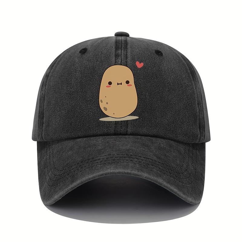 

Cute potato print baseball cap for men and women, simple daily decoration hat, suitable for entertainment and gatherings