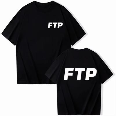 2025 Ftp Printed T-shirts Men's and Women's Harajuku Rap Styles Music Round Neck Short Sleeve Oversized Casual Loose Clothes