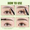 Pudaier - Dual-Ended Waterproof Eyebrow Pen - 9 Colors