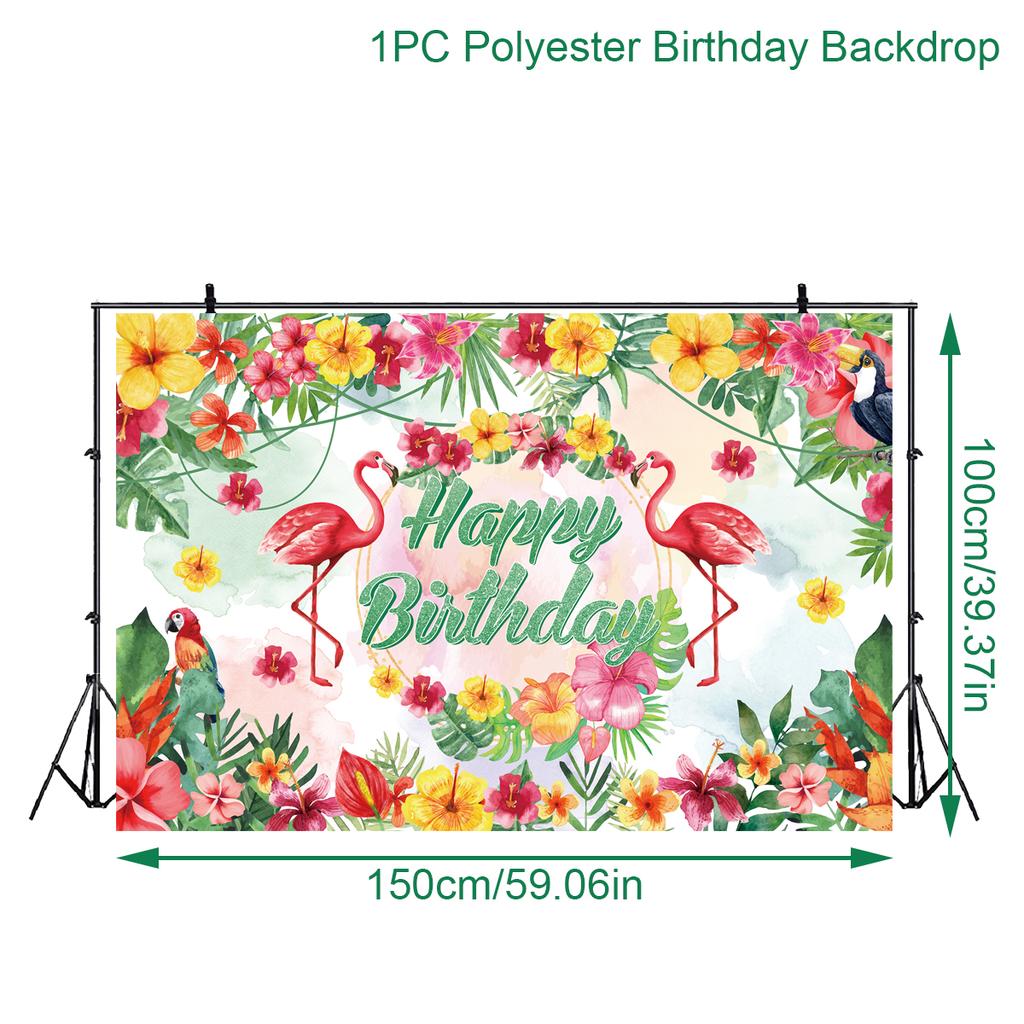 Hawaii Tropical Photography Backdrop Seaside Flamingo Baby Birthday Weeding Decor Photographic Backgrounds