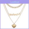 Elegant Gold Heart Pendant Necklace For Women Stylish Layered Fashion Jewelry