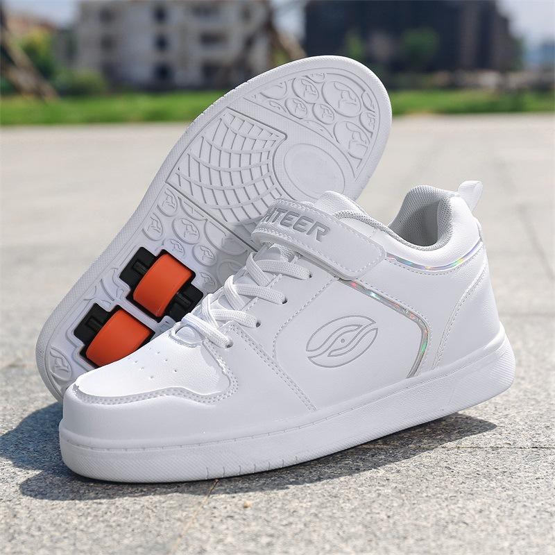 Runaway Shoes Children's Lightweight Breathable Manual Double Wheel Adult Sliding Boys Girls Summer Students Removable