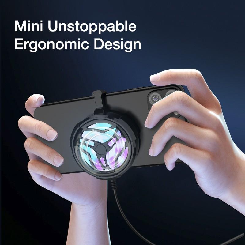 Mini Smart Phone Cooling Fan Turbo Gaming Mobile Gamepad Cooler Fan Cell Phone Type-C Cool Heat Sink Radiator For Iphone Android