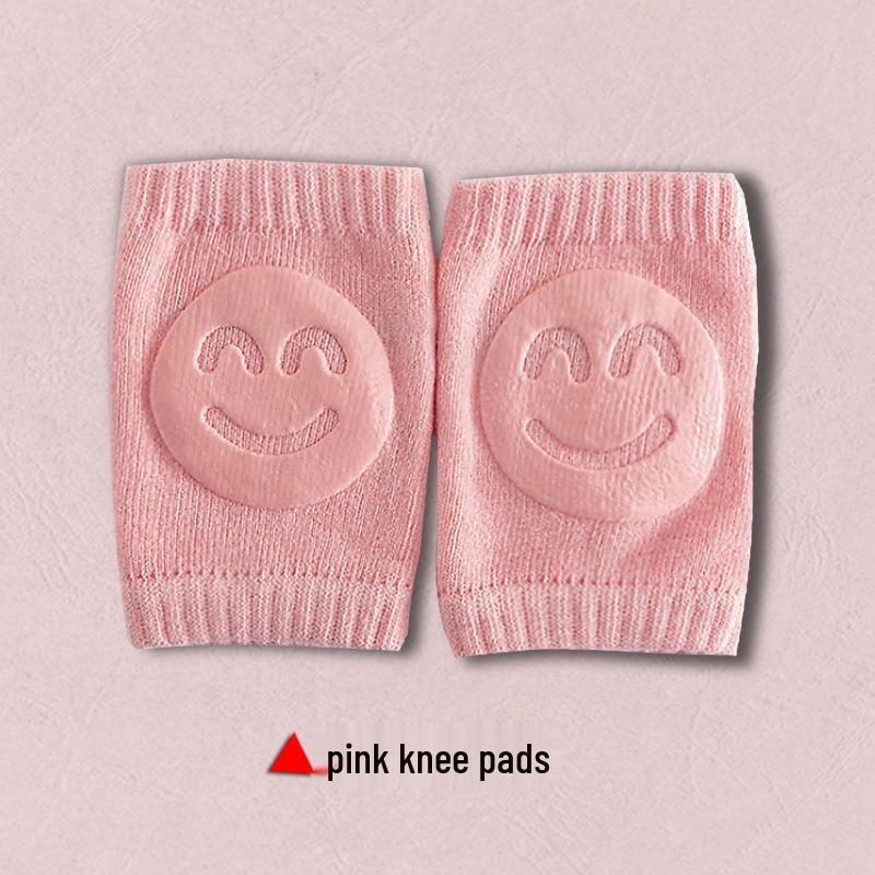 Breathable Baby Knee & Elbow Pads for Crawling & Walking - Smiley Design