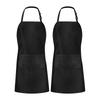 Plain Apron with Front Pocket Kitchen Cooking Craft Baking Black