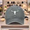 Bull Skull Baseball Cap for Unisex and Women  Lightweight Adjustable Flat Brim Hat for Spring Summer Valentines Day