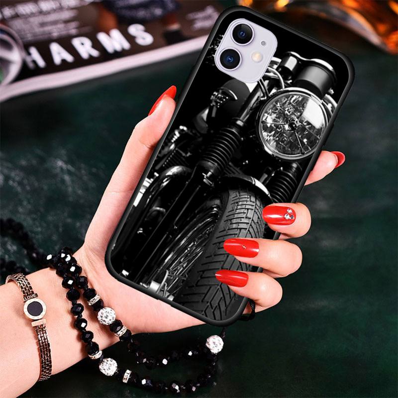 XSPING Motorcycle Cars Man  Phone Case For iPhone 12 Mini 11 Pro XS Max X XR 7 8 Plus