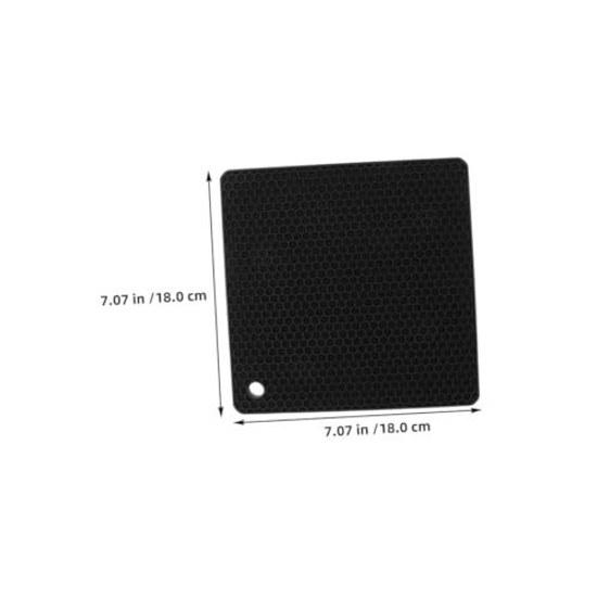 No-brand item 6-piece silicone heat-resistant pot mats non-slip function honeycomb structure pads kitchen cooking insulation countertop protection