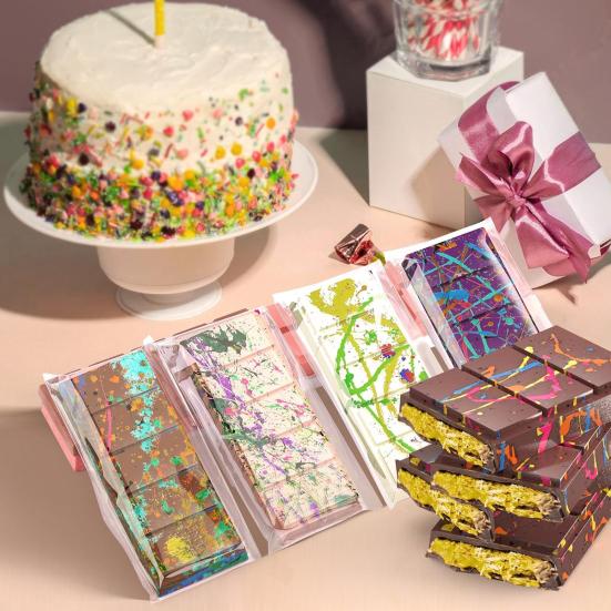 Silikonová čokoládová forma na plněnou tyčinku, potravinářské čtvercové formy na tyčinky, snadné...