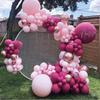 Pink Balloons Arch Garland Kit Chrome Gold Balloons Girls Birthday Wedding Party Anniversary Decorations Baby Shower Supplies