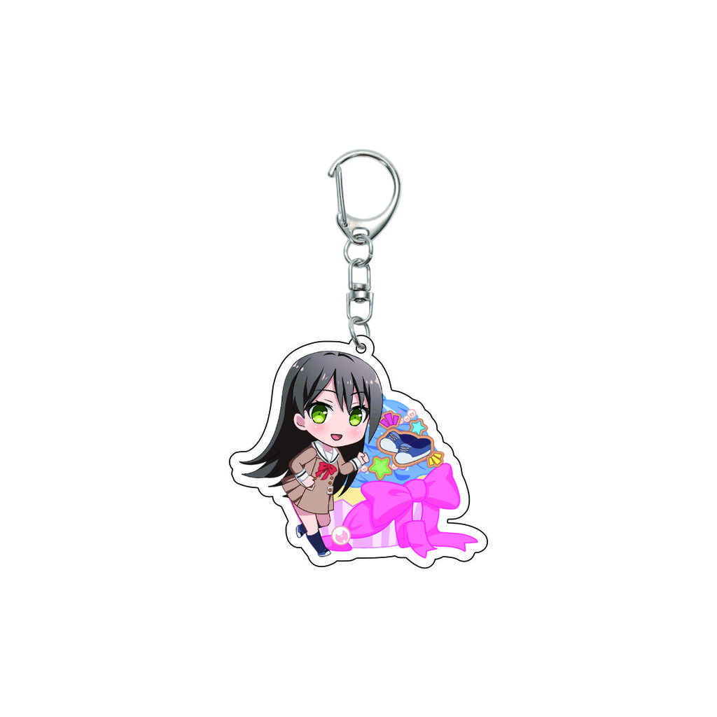 55MM Anime banG Dream Keychain Toyama Kasumi/Saya Yamabuki/Hanazono Tae Key Chain Acrylic Model Plate Christmas Gifts