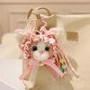 Vintage Cat Keychain Soft Plush Bag Charm Fashion Plush Doll  Girl Gift