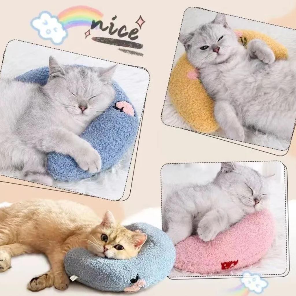 1 Buc Pernă Trendy Personalizată Pisică Câine Dormit Animal de Companie în Formă de U Protector Gât Pisoi Tetieră