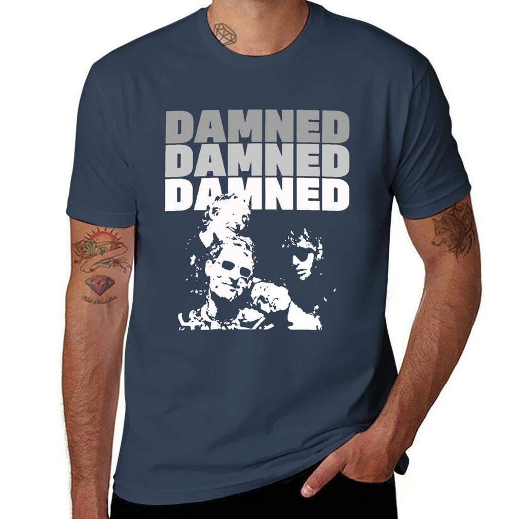 Text The Damned Cool Art Gift For Fans Tshirt Lightweight Sport Basic Tshirt