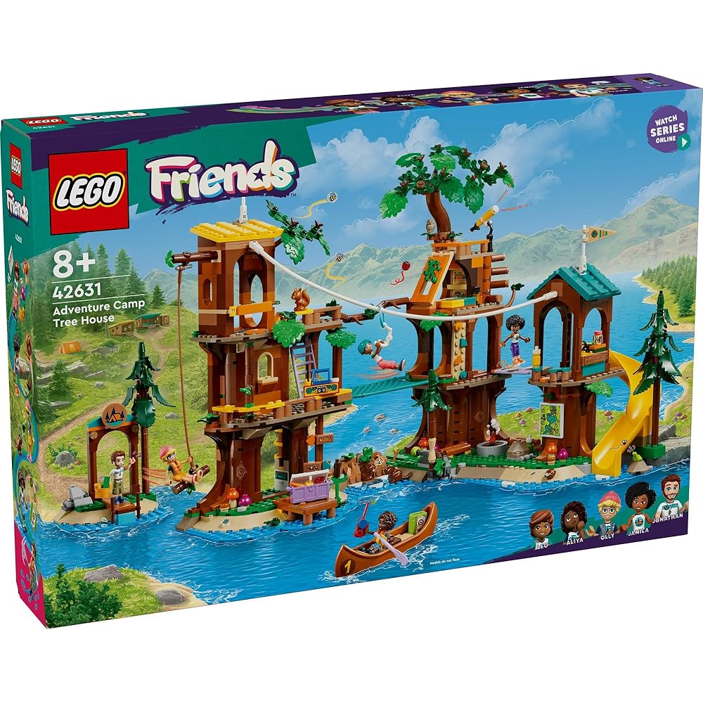 LEGO Friends Adventure Camp Treehouse Building Set 42631 for Kids Ages 8-10
