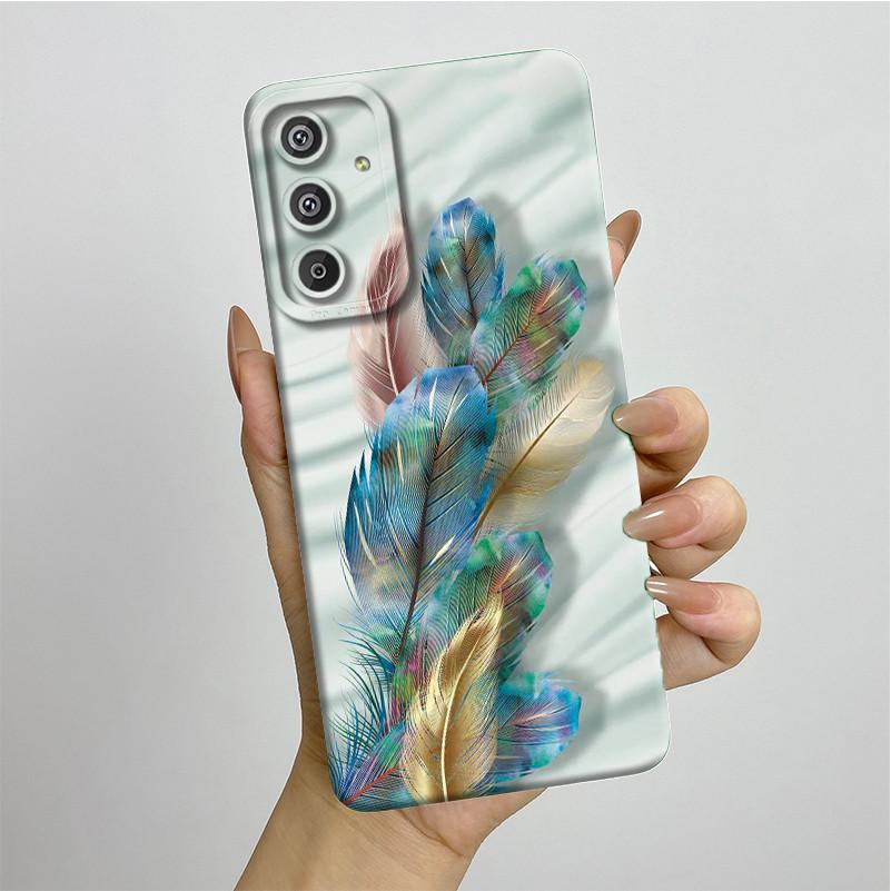 Phone Case for Samsung Galaxy M15 5G F15 5G Fashion Painted Half-wrapped Case Soft Silicon Cases E156 M156 Protection Back Cover