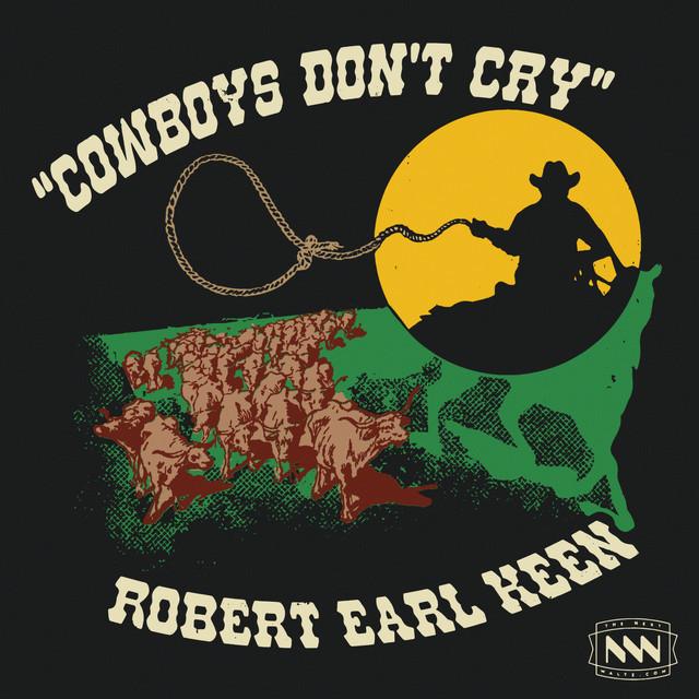Винтажная футболка Robert Earl KEEN Cowboys Don t Cry Унисекс TU193 Унисекс Футболка S