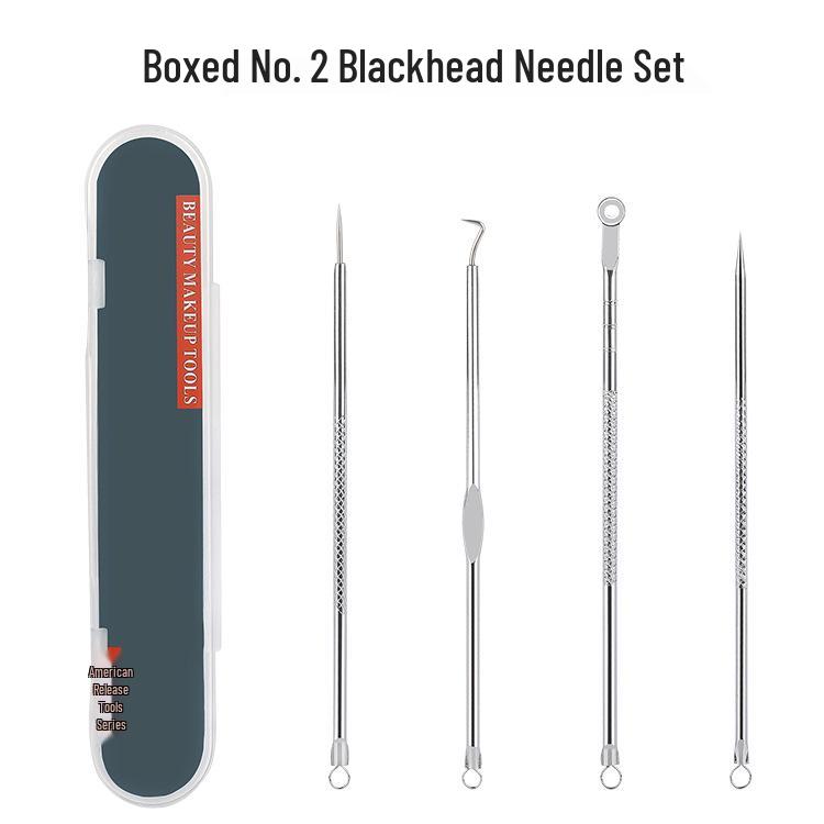 4-Piece Blackhead & Acne Remover Kit - Double-Ended Pimple Popper Tools
