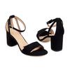 Mode Blockabsatz Sandalen Damen Sommer Schuhe Klassische Flip Flops Schwarz Beige Elegant Peep Toe Riemchen Partyschuhe Weibliche Marke
