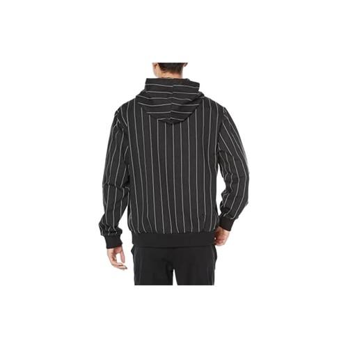 adidas Brand Logo Printed Stripe Hoodie American Style Sweatshirt Men’s Black