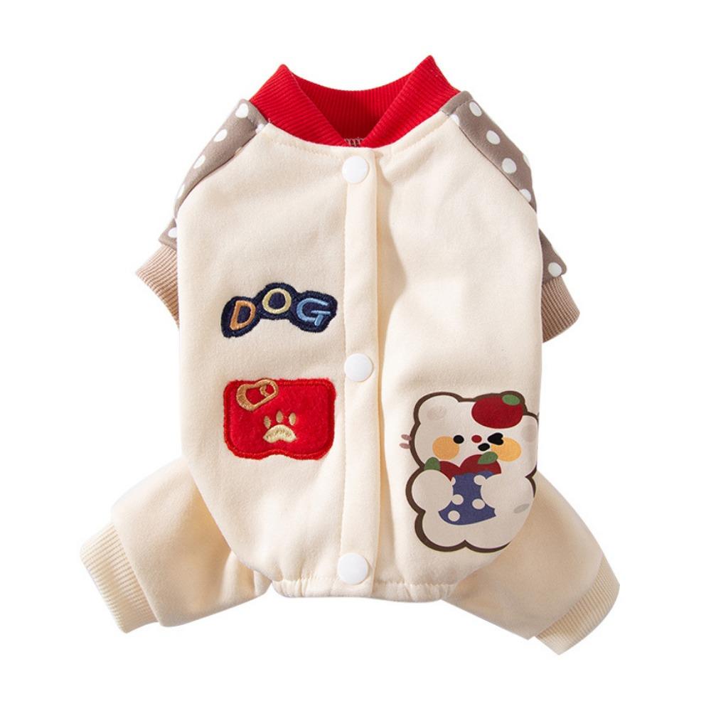 Korean Style Striped Puppy Pajamas Soft Four Legged Dog Clothes  For Dogs Puppy