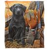 JQ Licensing Jg-Jp Silky Black Labrador Supersoft Blanket