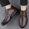 Höst handskrapade avslappnade sammet bomull herrstövlar moderiktiga tjocksulade plattklackade verktygs höga skaft medelhöga skaft korta stövlar män