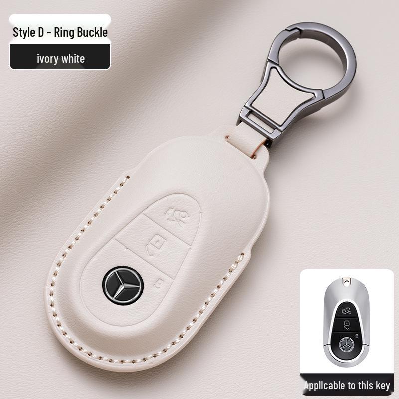Mercedes-Benz Original Color Nappa Leather Key Case for GLE, GLAC200L, C260L, E300L, E-Class, S-Class, and C-Class.