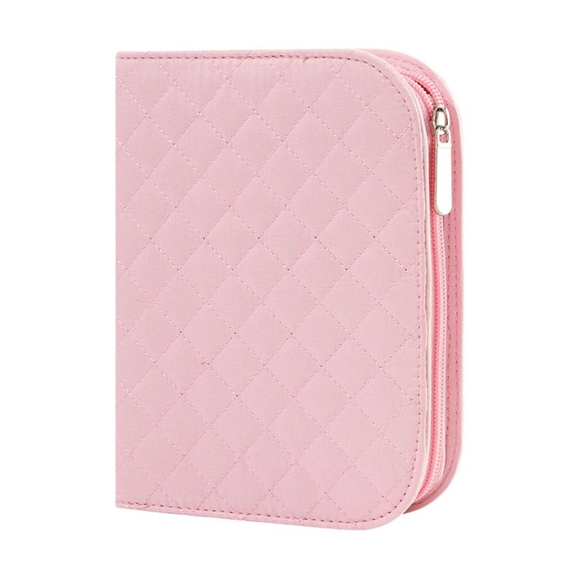 

Пустой чехол для крючков для вязания с несколькими эластичными отделениями, сумка для хранения спиц, портативный органайзер для швейных принадлежностей розовый