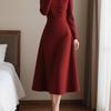 Elegant Mid-Length Autumn/Winter Retro Dress for Women