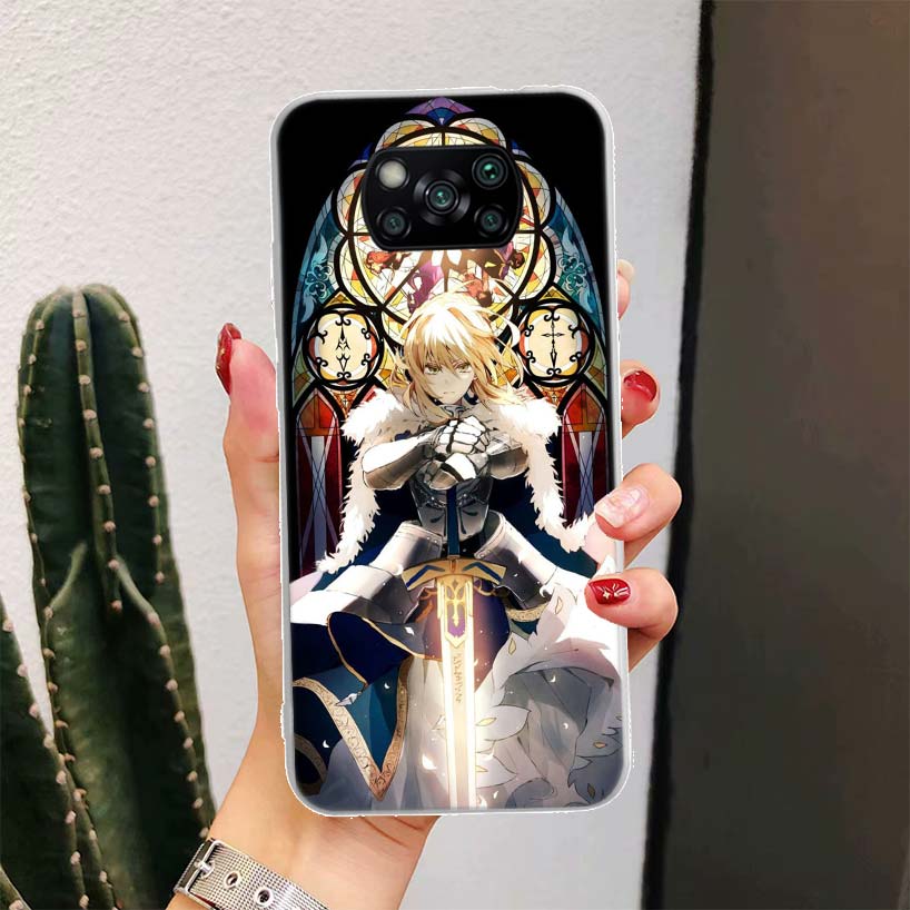 Fate Zero Stay Night Saber For Xiaomi Poco X6 X3 Nfc X5 X4 F6 F5 Pro Phone Case F4 Gt F3 F2 F1 M5S M4 M3 M2 5G Fundas Coque X3 N