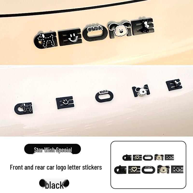 2026 Geely Xingyuan EX2 Cute Cartoon Car Logo Stickers for Front & Rear Interior Modification