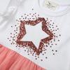 Girls' Summer Dress – European and American Style, Knitted with Sequin Embroidery