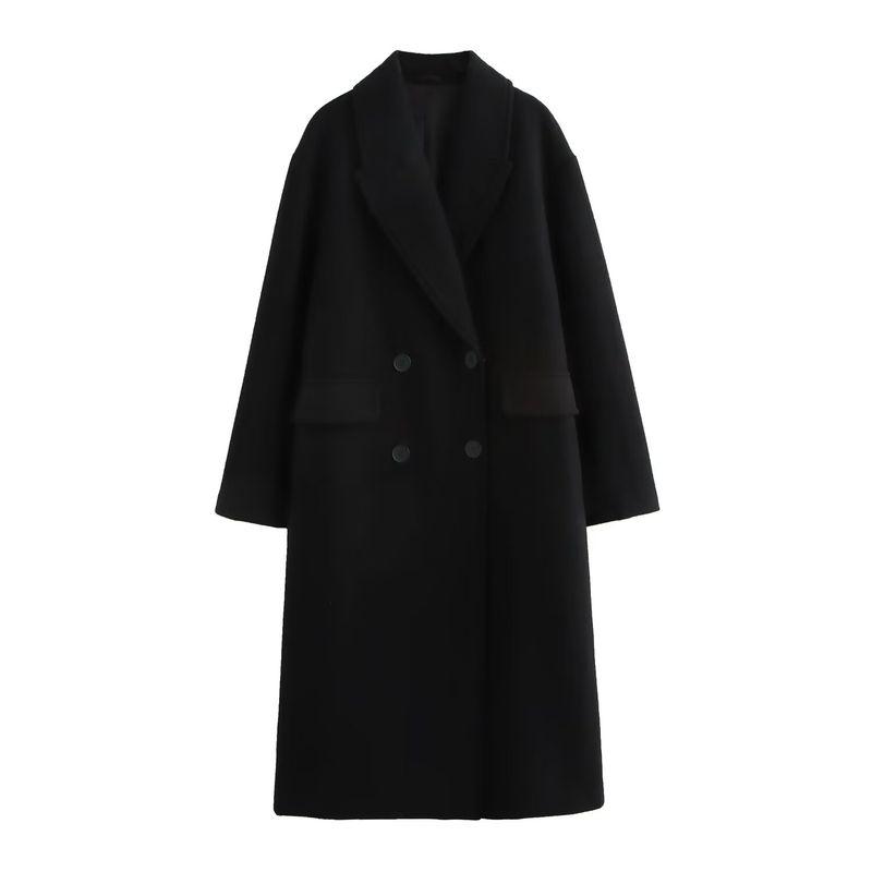 

Kaslead New Arrival Women s Clothing Fashion Style Stylish Simple and Versatile Loose Overcoat Outwear 3046345 Black L