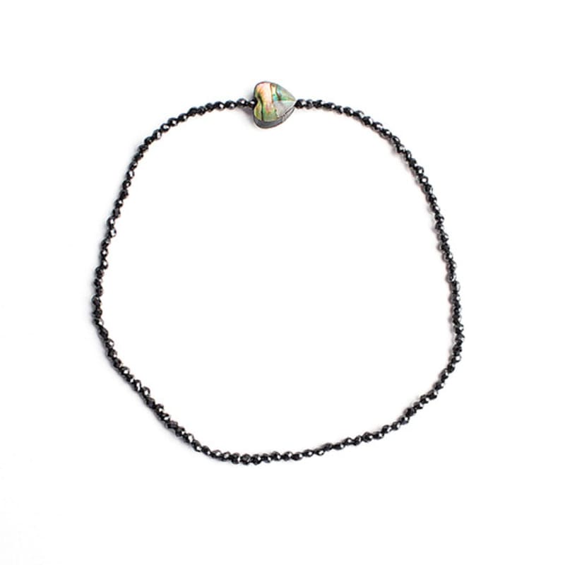 RACOHA Lovely Colorful Crystal Anklet (mother-of-pearl Heart Crystal Anklet)