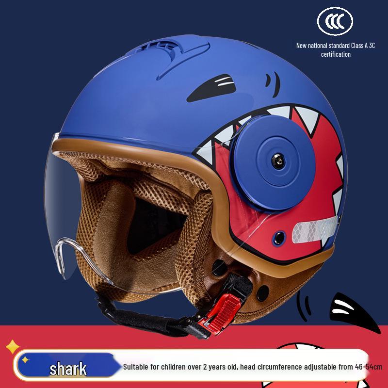 BYB 3C Certified Kids  All-Season Cartoon Motorcycle Helmet All-Season - Adjustable Circumference