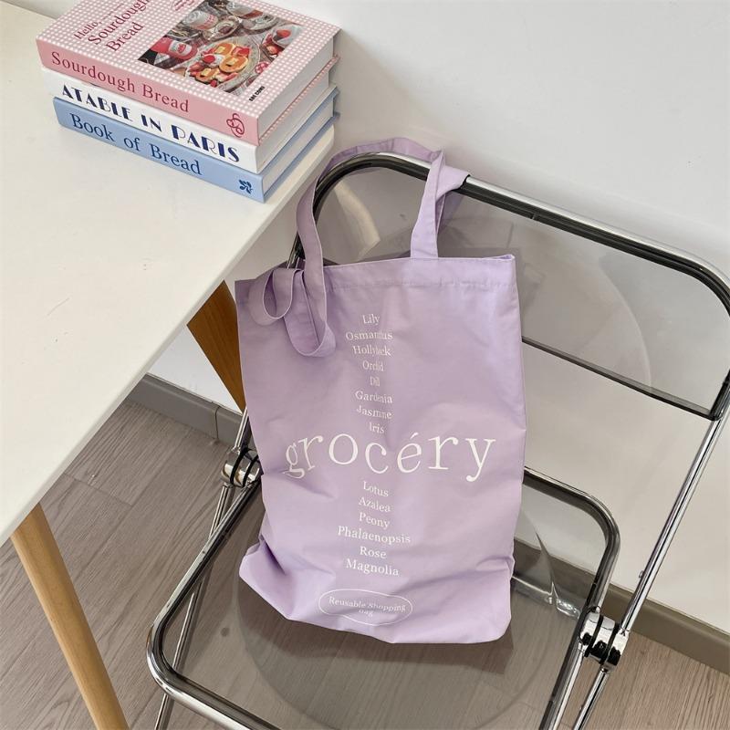 1 letter printed new casual canvas bag women's bag shoulder bag large capacity student bag