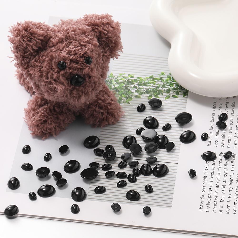 100/150/200 Stück 5-10 mm Sicherheitsaugen Augapfel Schwarzer Kunststoff Puppenzubehör Für Spielzeug DIY-Kit Bastelaugen Tierpuppe Dekoration