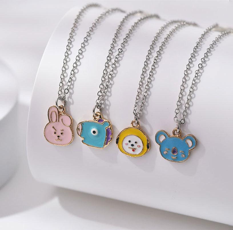 Coin Necklace Kpop Jungkook Locket Kawaii BT21 Necklace, Adorable