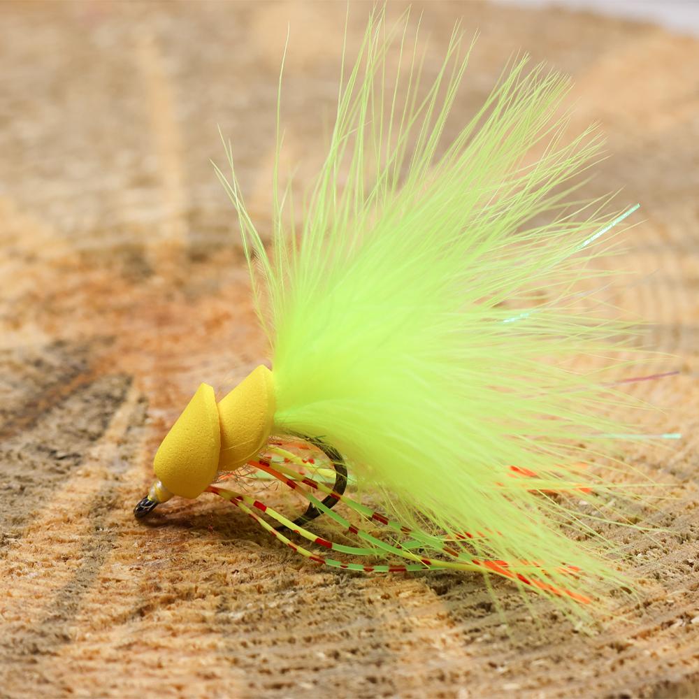 4PCS Topwater Frog Fly Lure Weedless Bass Pike Snakehead Fishing Bait, Realistic Rubber Legs Surface Popper for Freshwater Fly Fishing