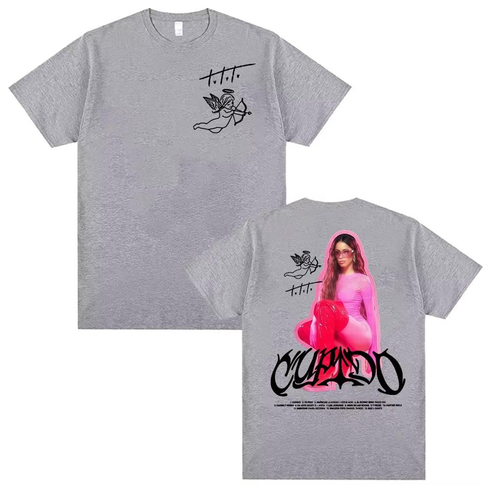 Singer Tini Stoessel Cupidos Album Graphic Tshirt for Men Fashion 2026 Spring7Summer Pure Cotton Printed Casual Top